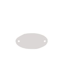 Tag-Oval 1-5/32"x 2-1/16" Aluminum 25 Pack
