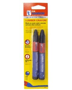 El Marko® Lumber Crayon-Standard Blue 2-Piece Carded (12 pack)