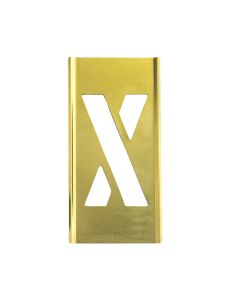 Stencil Sort-10" Brass Gothic X