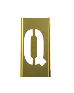 Stencil Sort-1" Brass Gothic Q