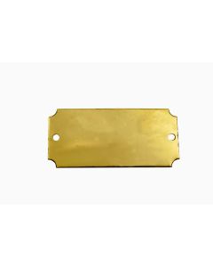 Tag-Rectangle with Notched Corners 1-7/16" x  3-1/16" Brass 100 Pack