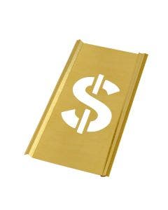 Stencil Sort-2" Brass Gothic Dollar