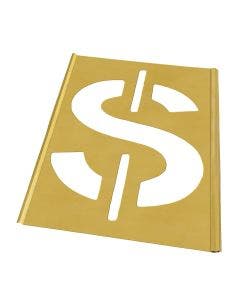 Stencil Sort-6" Brass Gothic Dollar