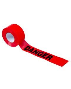 DANGER Barricade Tape Red 1000'x 3"x 3 Mil (12 rolls)