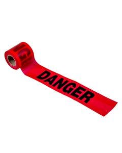DANGER Barricade Tape Red 200'x 3"x2 Mil (10 rolls)