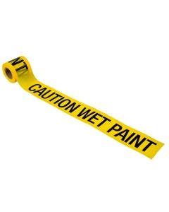 CAUTION WET PAINT Barricade Tape 200'x 3"x 2Mil (10 rolls)
