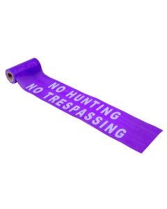 NO HUNTING/NO TRESPASSING Barricade Tape Purple 6" x100' (12 rolls) 