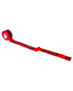 DANGER DO NOT ENTER Barricade Tape Red 1000'x 3"x 2Mil (12 rolls)