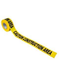 CAUTION CONSTRUCTION AREA Barricade Tape 1000' x 3"x 2Mil (12 rolls)