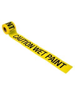 CAUTION WET PAINT Barricade Tape 300' x 3"x 2Mil (16 rolls)