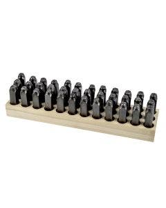 Stamp Set-1/2" Letter/Number Round Face 36 Pieces