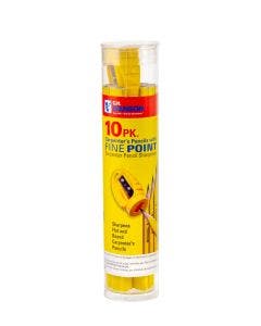 10 Carpenter Pencils With 1 Sharpener (9 pack)