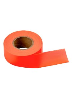 Flag Tape Orange Fluorescent 150'x 1-3/16"x 4Mil (12 rolls)