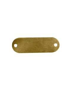 Tag-Rectangle with Rounded Ends 1" x  2-1/8" Brass 10 Pack