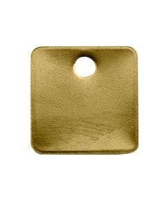 Tag-Square 1" Brass 100 Pack