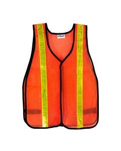 Safety Vest-Premium Orange Fluorescent Wide Stripes