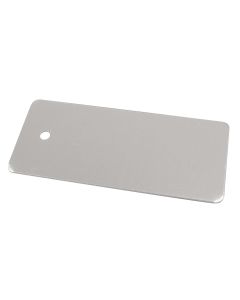 Tag-Write-On Rectangle with Rounded Corners 1-3/8"x 3-1/8" Aluminum Laminate 100 Pack