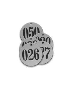 Pre-Marked Tag-Round 026-050 1-1/4" Stainless Steel 25 Pack