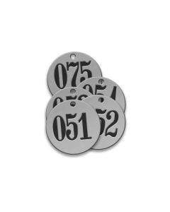 Pre-Marked Tag-Round 051-075 1-1/4" Stainless Steel 25 Pack