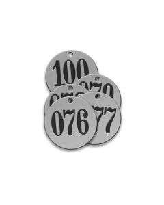 Pre-Marked Tag-Round 076-100 1-1/4" Stainless Steel 25 Pack