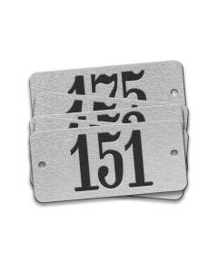 Pre-Marked Tag-Rectangle with Rounded Ends 151-175 1"x 2-1/8" Aluminum 25 Pack