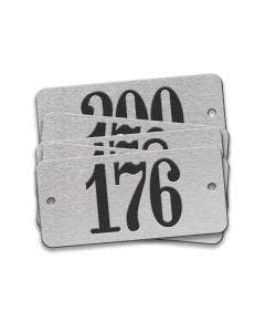 Pre-Marked Tag-Rectangle with Rounded Ends 176-200 1"x 2-1/8" Aluminum 25 Pack