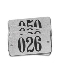 Pre-Marked Tag-Rectangle with Rounded Ends 026-050 1"x  2-1/8" Aluminum 25 Pack