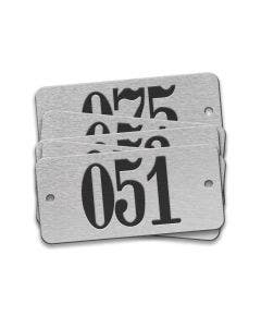 Pre-Marked Tag-Rectangle with Rounded Ends 051-075 1"x 2-1/8" Aluminum 25 Pack