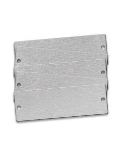 Tag-Rectangle with Rounded Corners 2"X 6" Aluminum 5 Pack