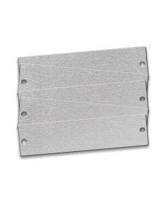 Tag-Rectangle with Rounded Corners 2"X 8" Aluminum 5 Pack