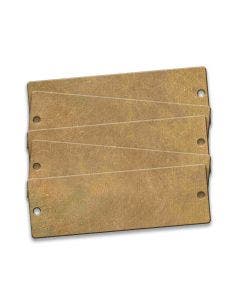 Tag-Rectangle with Rounded Corners 2 "x  6" Brass 5 Pack