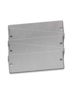 Tag-Rectangle with Rounded Corners 2"x 6" Stainless Steel 5 pack