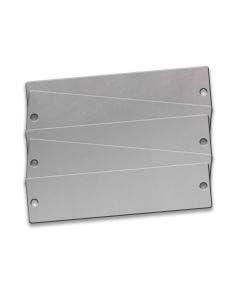 Tag-Rectangle with Rounded Corners 2"x 8" Stainless Steel 5 pack