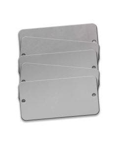 Tag-Rectangle with Rounded Corners 1"x 2" 316SS 25 pack