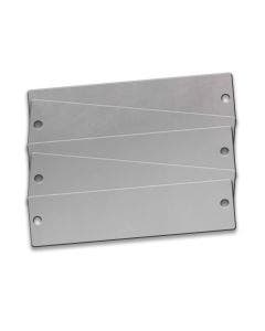 Tag-Rectangle with Rounded Corners 2"x 8" 316SS 5 pack