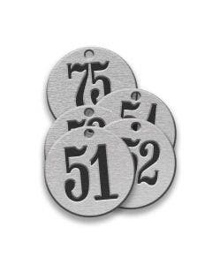 Pre-Marked Tag-Round 51-75 1" Aluminum 25 Pack