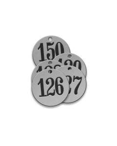 Pre-Marked Tag-Round 126-150 1" Stainless Steel 100 Pack