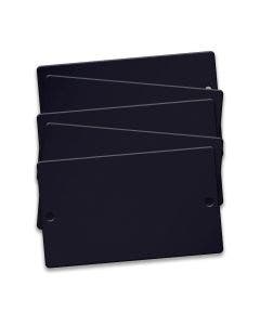 Tag-Rectangle with Rounded Corners 3" x 5" Anodized Aluminum Black 5 Pack