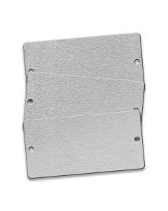Tag-Rectangle with Rounded Corners 2"X 4-1/2" Aluminum 10 Pack