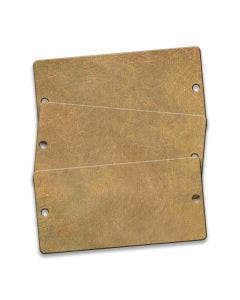 Tag-Rectangle with Rounded Corners 2" x  4" Brass 3 Pack