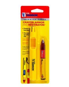 Crayon Armor Holder with Red Lumber Crayon Combo (12 pack)