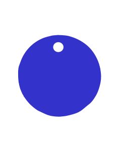 Tag-Round 1" Anodized Aluminum Blue 5 Pack