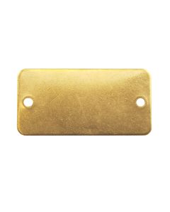 Tag-Rectangle with Rounded Corners 1" x  2" Brass 100 Pack