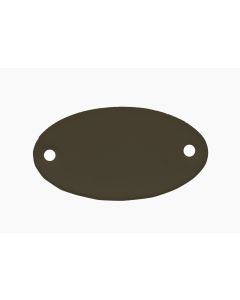 Tag-Oval 1-5/32"x 2-1/16" Anodized Aluminum Black 5 Pack