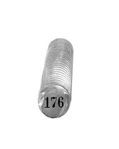 Pre-Marked Tag-Round 176-200 1-1/4" Aluminum 25 Pack