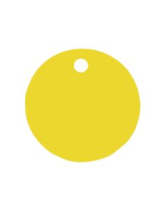 Tag-Round 1" Anodized Aluminum Yellow 5 Pack