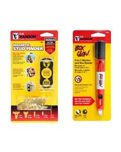 Box Claw™ 2-in-1 Marker & Box Opener and Magnetic Stud Finder with Picture Hanging Kit