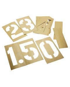 Stencil Set-Numbers 12" Brass 13 Pieces