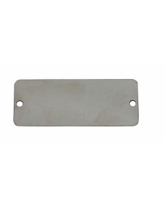 Tag-Rectangle with Rounded Corners 1"x 2" 316 Stainless Steel 10 pack