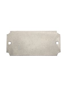 Tag-Rectangle with Notched Corners 1-7/16"x 3-1/16" Aluminum 100 Pack